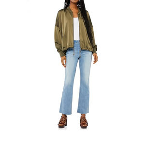 Chaqueta de Satén para Mujer, Estilo Nuevo, Transpirable, con Estampado Floral, Chaqueta Bomber de Satén Personalizada, Ropa Urbana, Chaqueta Varsity de Satén para Mujer - Product Image 2