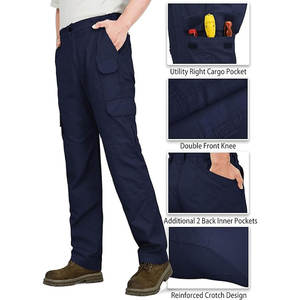 กางเกงทำงานขายาวสำหรับผู้ชายชุดทำงานแขนยาวผ้าโพลีเอสเตอร์กันไฟ - Product Image 3