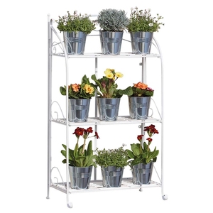 Support de plante en métal galvanisé fait main de qualité supérieure DECORHAAT, design moderne, fabrication indienne, pour jardin - Product Image 4