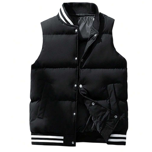 Chaleco acolchado de algodón de invierno para hombre, chaleco cálido para deportes al aire libre, diseño acolchado con cuello en V, ropa de abrigo de lona ligera - Product Image 1