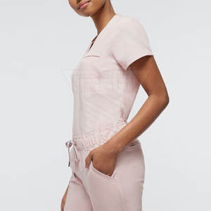 Offre spéciale Costumes de gommage d'allaitement de haute qualité en spandex avec logo personnalisé Uniformes hospitaliers économiques pour la vente en ligne - Product Image 6