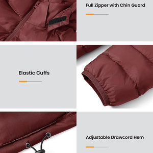 Chaquetas acolchadas para hombre OEM, ropa de calle cálida personalizada, cuello con capucha a la moda, deportes de invierno, chaquetas transpirables de estilo informal para hombre - Product Image 5