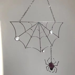 Red de telaraña de nido hexagonal para Decoración de casa, colgantes de pared, regalo, adorno de Metal elegante, escultura, pieza de exhibición de Navidad duradera - Product Image 1