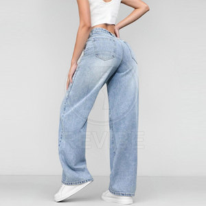 High Quality <b>Women</b> Baggy <b>Jeans</b> Regular Fit Casual Winter 100% Cotton Soft Comfortable Fit - Product Image 3