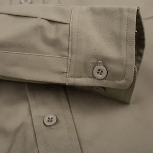 Camisas personalizadas resistentes al fuego para hombre, camisas de trabajo a cuadros informales de manga larga de franela de algodón, soldadura ignífuga - Product Image 4