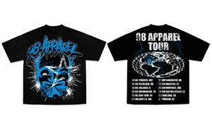 Diseño personalizado y logo Anime Vintage Camiseta 100% algodón de secado rápido camiseta Unisex impresión Digital negro de gran tamaño lavado camiseta - Product Image 2