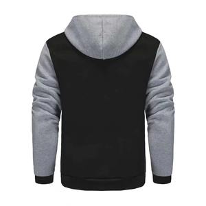 Sweat-shirt à capuche zippé pour homme en polaire polyester/coton, coupe classique, veste de sport décontractée, séchage rapide, respirant, hiver - Product Image 2