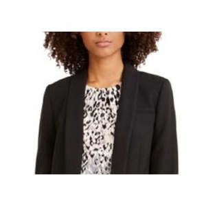 Blazer da Donna Calvin Klein in Twill e Lana Nero Taglia 4 - Chiusura Monopetto Stampa Tinta Unita Tessuto Lavorato a Maglia - Product Image 2