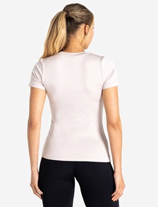 Camiseta elástica de longitud completa transpirable gris claro para mujer, camiseta de manga corta con cuello redondo de diseñador y camiseta de entrenamiento para gimnasio y Yoga - Product Image 5