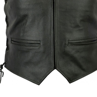 Chaleco de Motociclista de Cuero Ligero con Bordado Personalizado para Hombre, Chaleco de Motociclista de Moda en Talla Grande, Precio Económico, Diseño Personalizado OEM
