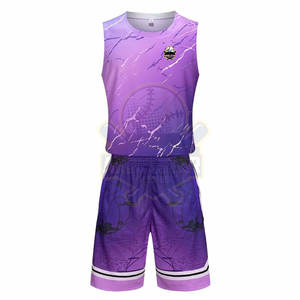 Tenues de basket-ball de haute qualité, confortables et respirantes avec logo personnalisé, 100% polyester, tailles et couleurs personnalisables - Product Image 2