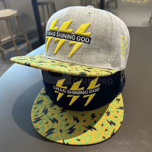 Custom Snapback <b>Hat</b> with Embroidered Logo for <b>Men</b> and Women Fashion Streetwear Adjustable <b>Flat</b> Brim Snapback <b>Hat</b> - Product Image 4