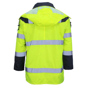Veste de travail de sécurité haute visibilité en softshell pour homme avec bande réfléchissante, logo personnalisé, classe 2 ANSI - Product Image 4