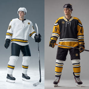 Nouveauté, uniforme de hockey sur glace de haute qualité 100% polyester, couleur et logo personnalisés, service OEM, dernier design, ensemble de hockey - Product Image 5