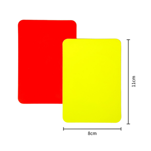 Tarjetas de advertencia de árbitro de color brillante para fútbol y entrenamiento de fútbol esencial neón naranja neón amarillo impermeable duradero 11x8cm - Product Image 3