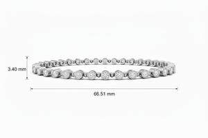 กำไลข้อมือทอง 14K ประดับเพชรแท้แบบลอยตัวสำหรับผู้หญิง - Product Image 2