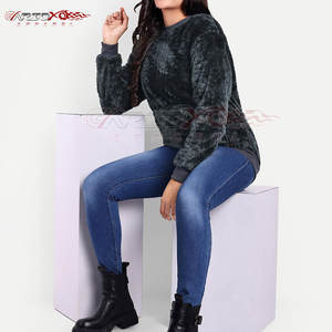 Sudadera Sherpa para mujer con puños acanalados y sudadera holgada cálida Sherpa Fleece - Product Image 6