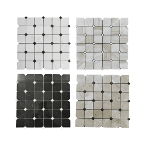 Marble <b>Mosaic</b> Tile White Square Pattern Polished 8mm Thick Water Resistant 5 Year Warranty Modern Interior Wall Bathroom - Product Image 6