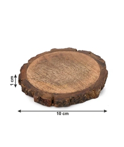 Tranches de bois pour artisanat artisanat en bois non fini ronds en bois naturel avec écorce pour centres de table de mariage sous-verres de Table rustique - Product Image 2