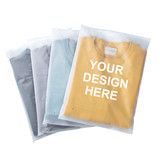 Sac à fermeture éclair transparent personnalisé en PEBD avec fermeture à glissière refermable et translucide en plastique refermable avec poignée découpée