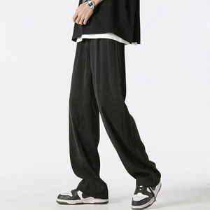 กางเกงผู้ชายลายขวางสีพื้นกางเกงทรงตรงแนวสตรีท, กางเกงลำลองสไตล์อเมริกันกางเกงปี2025 - Product Image 1