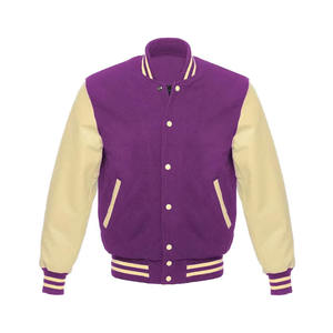 Men's Retro College Style All-Season <b>Varsity</b> <b>Jacket</b> PU Leather Embroidered Stitching Loose Fit High Street Design for Spring - Product Image 6