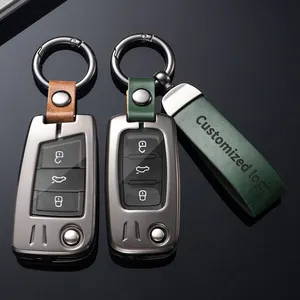 Custodia in pelle di zinco custodia per chiave per auto con telecomando per Skoda Kodiaq Superb A7 per VW Volkswagen Passat B8 Magotan Smart senza chiave