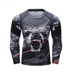 Personnalisé Nouvelle Arrivée Oem Hommes Long Sve Qui Compression Dry Chemises Rash Guard Bjj Rashguard MMA Gym Chemises Utiliser pour la Natation - Product Image 4