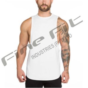 Camiseta sin mangas negra sin mangas con logotipo personalizado para hombre, Chaleco de punto para entrenamiento de gimnasio, ropa deportiva informal - Product Image 4