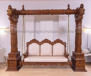 Columpio de Madera Tallado a Mano con Diseño de Elefante Tradicional, Columpio de Madera de Teca de Primera Calidad para Sala de Estar, Columpio Personalizado para el Hogar, EE. UU. - Product Image 5