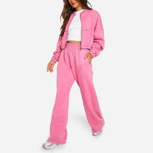 Nouvelle conception personnalisée vêtements de rue surdimensionnés en gros lavage à l'acide survêtement femmes survêtements grande taille pour les femmes survêtement 2026 - Product Image 3