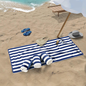 Serviette de plage imprimée de couleur unie personnalisée la plus exigeante à prix abordable pour un usage adulte Serviette de plage - Product Image 2