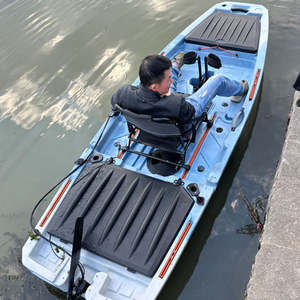 Kayak de Pesca con Propulsión a Pedal, Asiento Individual para 1 Persona, 10.4 pies, Motor Eléctrico, Material HDPE Resistente, Bote Inflable para Océano - Product Image 1