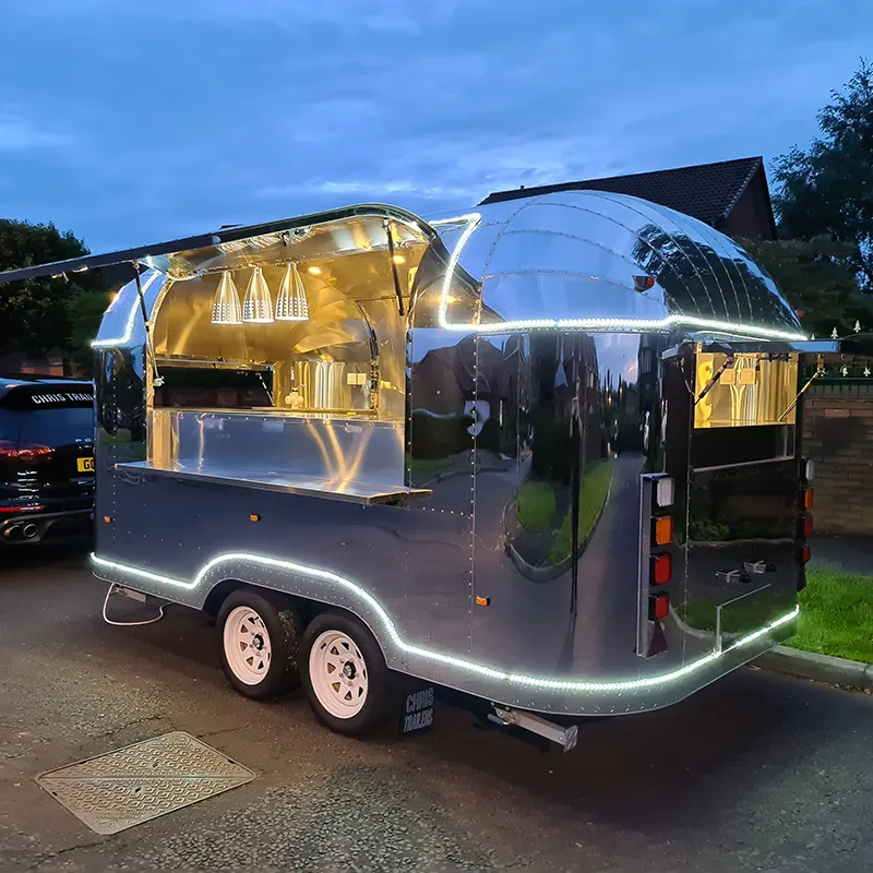 뉴질랜드에서 파티를위한 2025 새로운 스타일 전체 크기 푸드 트럭 바 아이스크림 카트