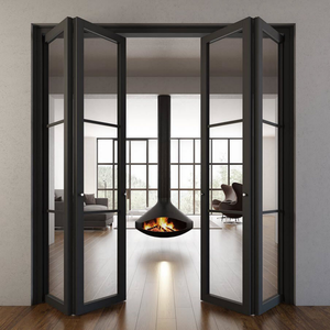 <span class=keywords><strong>Porta</strong></span> Pieghevole in Alluminio <span class=keywords><strong>a</strong></span> Doppio Vetro con Design Sottile e Funzione di Risparmio Energetico <span class=keywords><strong>per</strong></span> Sala da Pranzo, Soggiorno e Cortile - Product Image 3