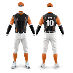 Customizable <b>Baseball</b> & Softball High Quality Breathable Quick Dry Team Wear Sets with V-neck Collar Pockets Soft Touch Fabric - Product Image 4