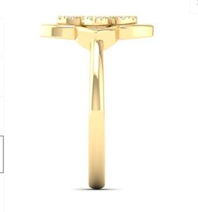 IGI GIA certificado 0,12 quilates Natural corte redondo diamante 18K oro Real joyería compromiso anillo de bodas para mujeres - Product Image 3