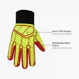 Gants de travail en cuir de haute qualité pour hommes, résistants aux chocs et à l'usure, pour la construction industrielle, la sécurité des ouvriers, la mécanique - Product Image 2