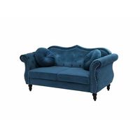 Venta al por mayor de sofá de dos plazas Chesterfield con tapicería de terciopelo de diseño clásico para el hogar o el hotel