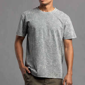 Moda Acidwash camiseta hombres elegante Casual Look cómodo algodón duradero diseño único ligero todos los días armario esencial - Product Image 1