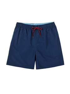 <b>Men's</b> Casual Mid Waist Swim <b>Trunks</b> Solid Color Lined Quick-Drying Beach Pants Breathable Wing-in Style OEM Service DDP shipping - Product Image 6