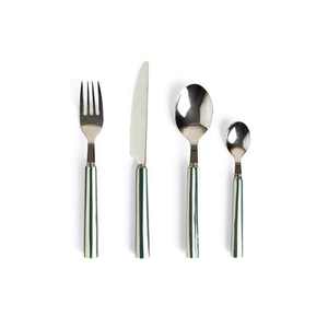 Enamel Coated Handle Stainless Steel Cutlery Set <b>Mirrored</b> Stainless Material Durable for Daily Dining Special Occasions - Product Image 1