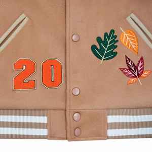 2025 nouveau gros patchs de broderie personnalisés Logo Letterman veste Baseball Bomber veste tenue décontracté collège Letterman vestes - Product Image 4