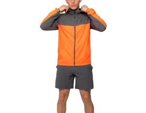 เสื้อแจ็คเก็ตกันลมสำหรับผู้ชายไซส์ใหญ่ วิ่งกลางแจ้ง ผ้าโพลีเอสเตอร์เนื้อนุ่ม กันฝน มีฮู้ด ซักได้ ระบายอากาศ รับผลิตแบบ OEM - Product Image 3