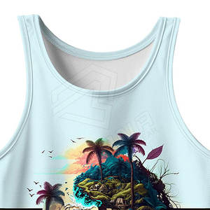 Recién llegado Slim Fit Gym Fitness Venta al por mayor Custom Men Singlet 100% Cotton Sublimated Tank Tops para hombres - Product Image 4