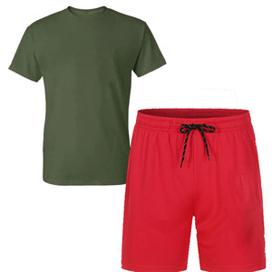 Ensemble short d'été de survêtement pour homme Ensemble de survêtement court bleu personnalisé Costume de survêtement à la mode pour homme - Product Image 3