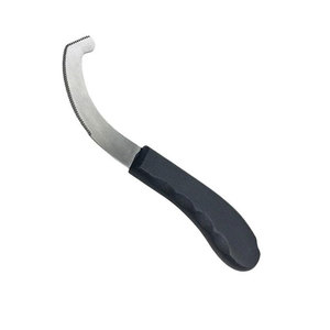 Cuchillo Profesional para Pezuñas, Cureta Quirúrgica Veterinaria con Mango Negro para Cirugía Animal, Instrumento Duradero de Acero Inoxidable - Product Image 1