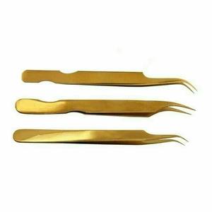 Pince à cils professionnelle à bas prix Top haute qualité outils de beauté pince à cils meilleure prise pince à cils couleur beige - Product Image 3