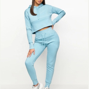 Sudaderas Oversize de Moda al por Mayor, de Alta Calidad, con Logo Personalizado, Manga Larga, Estilo Pullover, para Gimnasio, Top Corto Liso, 100% Algodón Orgánico, de Secado Rápido - Product Image 5