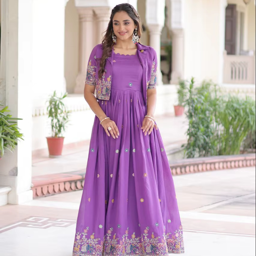 Elegant Indian Lady Traditional Dress for Party Wear Elegant Indian Lady Traditional Dress for Party Wear